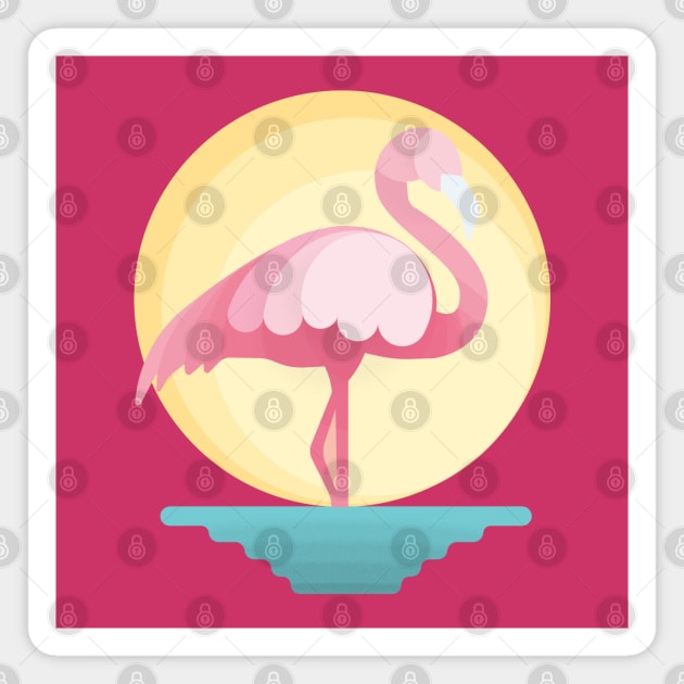 Million Dollar Flamingo Magnet by FITmedia